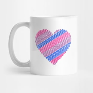 Bisexual flag heart Mug